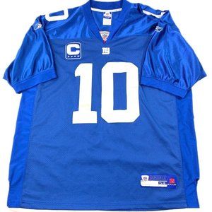 NFL Equipment Reebok 54 Blue New York Giants Eli Manning Jersey Football